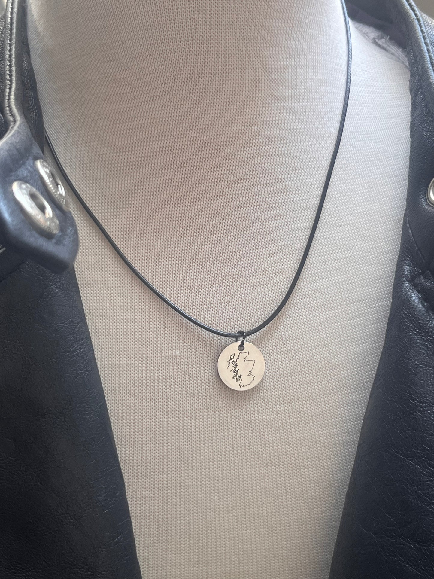 Scottish map necklace